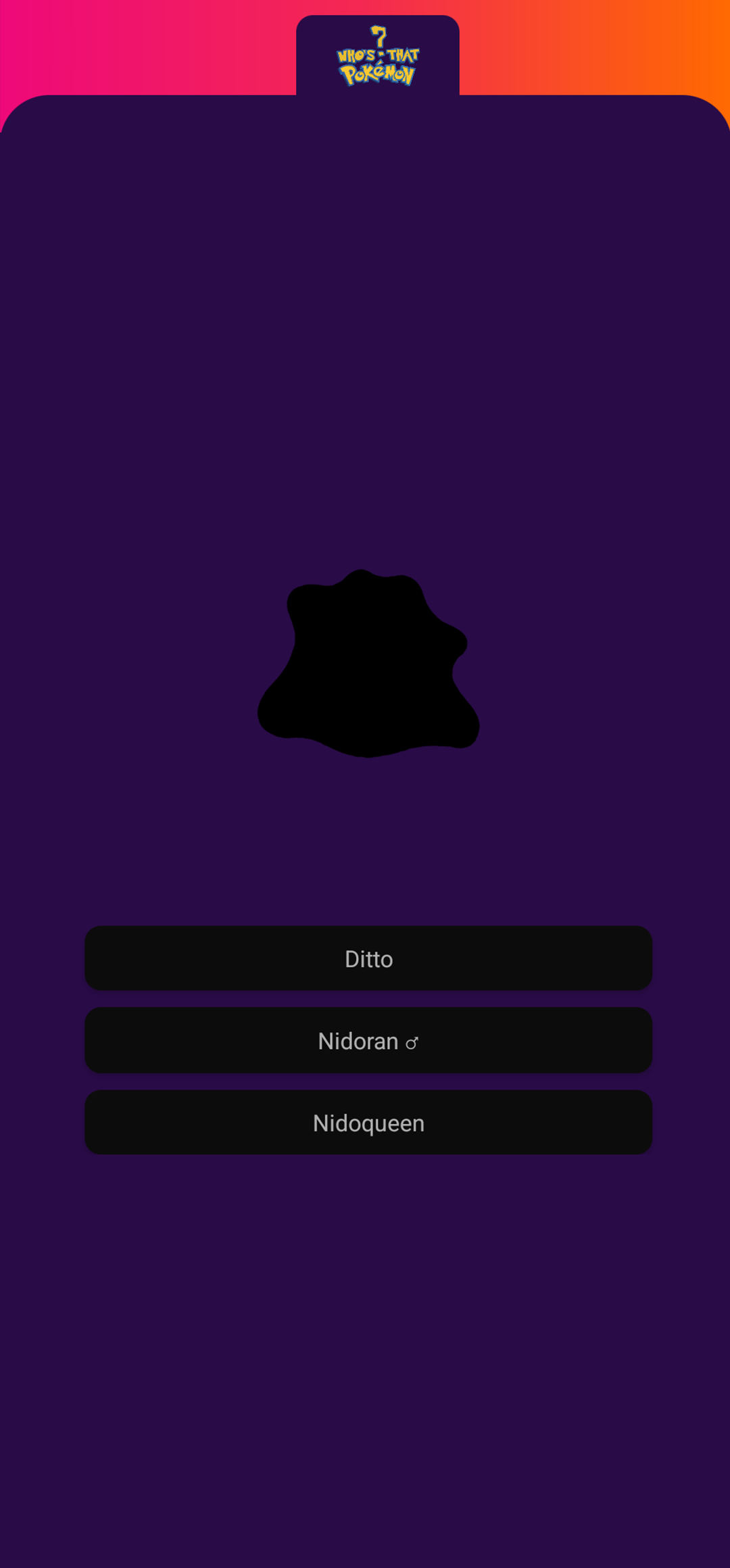 Who's That Pokémon — silhouette